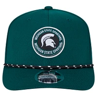 Casquette extensible à bouton-pression COOLERA 9SEVENTY Michigan State Spartans de New Era pour homme, vert forêt