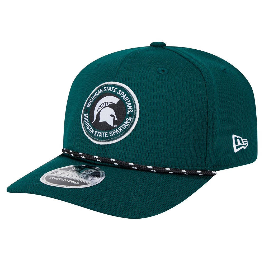 Men's New Era Forest Green Michigan State Spartans COOLERA 9SEVENTY Rope Stretch-Snap Hat