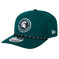 Casquette extensible à bouton-pression COOLERA 9SEVENTY Michigan State Spartans de New Era pour homme, vert forêt