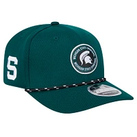 Casquette extensible à bouton-pression COOLERA 9SEVENTY Michigan State Spartans de New Era pour homme, vert forêt