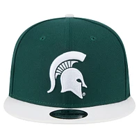 Men's New Era Forest Green Michigan State Spartans Two-Tone 9FIFTY Snapback Hat