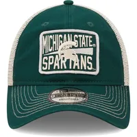 Casquette réglable New Era verte/naturelle Michigan State Spartans Devoted 9TWENTY pour hommes