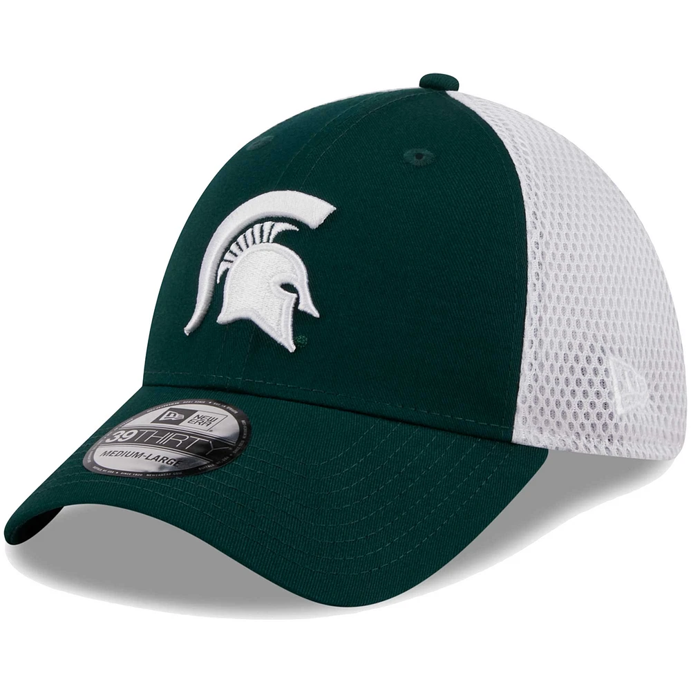 Casquette Neo 39THIRTY Flex Michigan State Spartans verte New Era pour homme