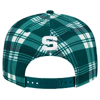 Casquette à visière plate 9FIFTY verte Michigan State Spartans de New Era pour homme