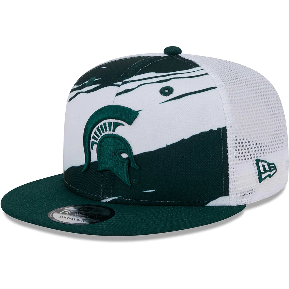 Casquette snapback 9FIFTY Snapback pour homme Michigan State Spartans Tear Trucker verte New Era