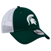 Casquette ajustable verte Michigan State Spartans Trucker 9FORTY de New Era pour homme