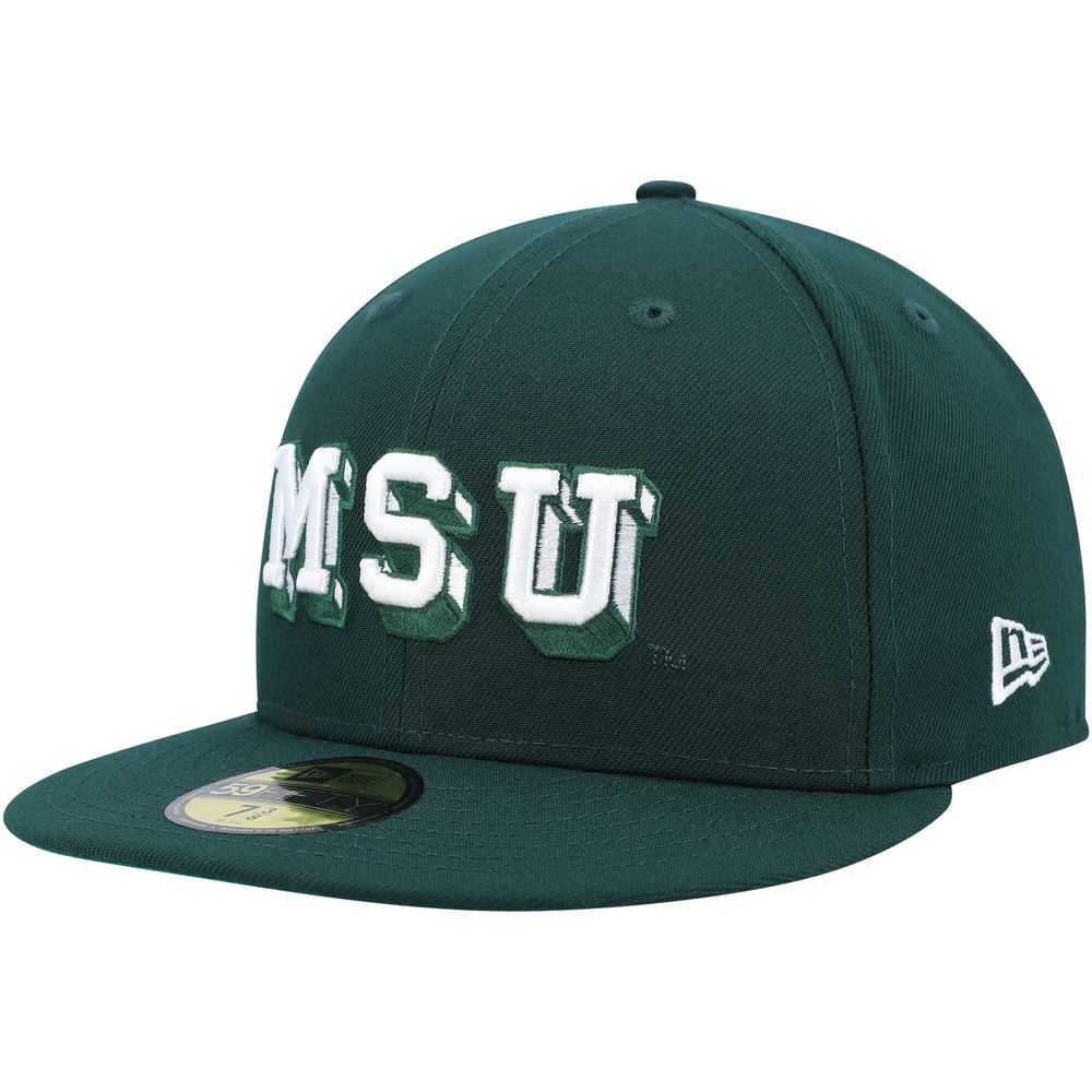 Men's New Era Green Michigan State Spartans Vault Multi 59FIFTY Fitted Hat