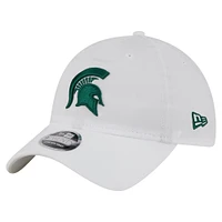 Casquette ajustable New Era blanche Michigan State Spartans Active Ripstop 9TWENTY pour homme