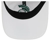 Casquette ajustable New Era blanche Michigan State Spartans Active Ripstop 9TWENTY pour homme