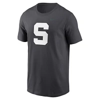 Men's Nike Anthracite Michigan State Spartans Primetime Alternate Logo T-Shirt