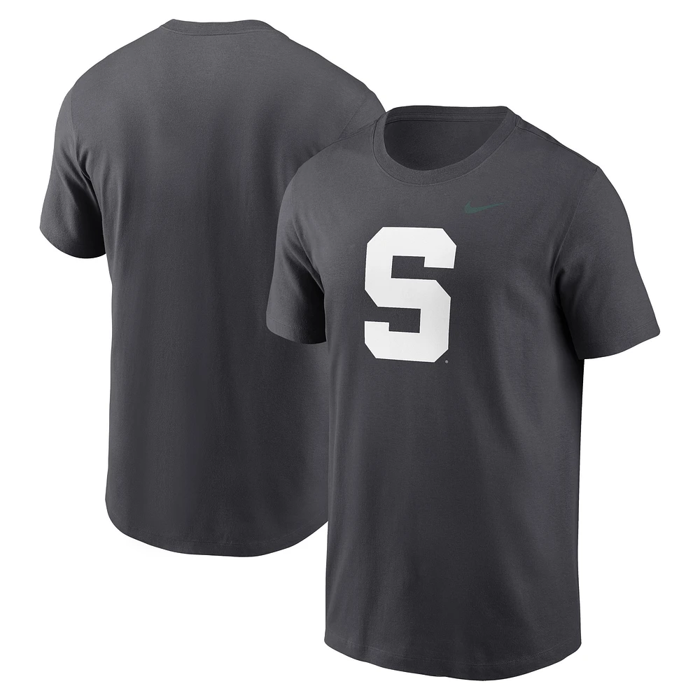 T-shirt Nike anthracite avec logo alternatif Primetime Michigan State Spartans pour homme