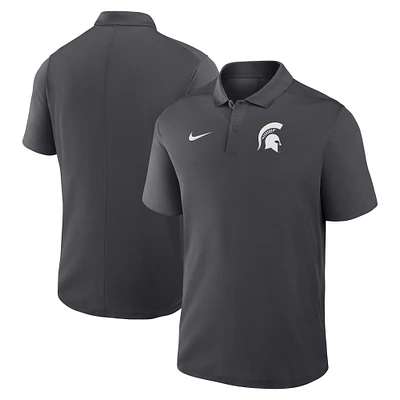 Polo Nike Anthracite Michigan State Spartans Primetime Victory Primary Logo Performance pour homme