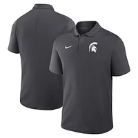Polo Nike Anthracite Michigan State Spartans Primetime Victory Primary Logo Performance pour homme
