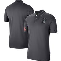 Men's Nike Anthracite Michigan State Spartans Victory Military Appreciation Performance Polo