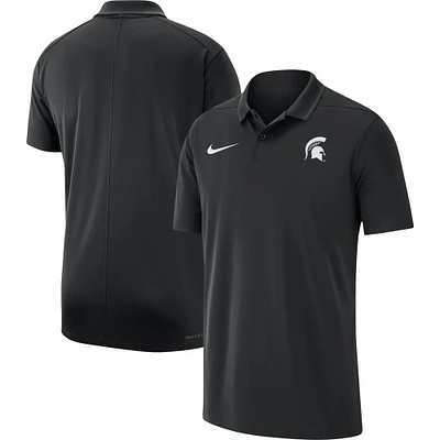 Polo de performance des entraîneurs Michigan State Spartans 2023 Nike noir pour homme