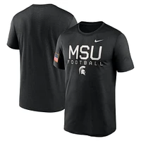 T-shirt de performance Nike Michigan State Spartans 2024 Military Appreciation Legend pour homme noir