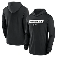 T-shirt à manches longues Nike Michigan State Spartans 2024 Sideline pour homme Noir