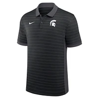 Men's Nike Black Michigan State Spartans 2025 Early Season Coaches Sideline Victory Stripe Performance Polo