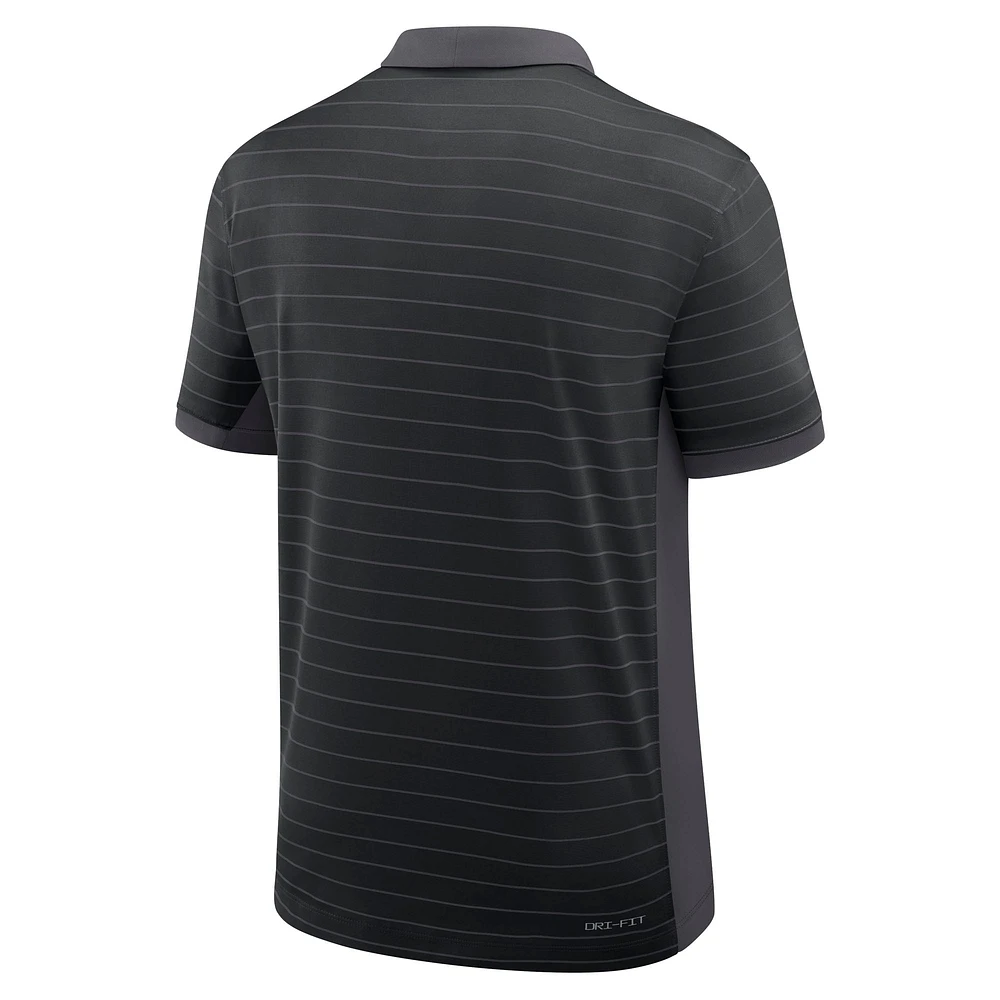 Men's Nike Black Michigan State Spartans 2025 Early Season Coaches Sideline Victory Stripe Performance Polo