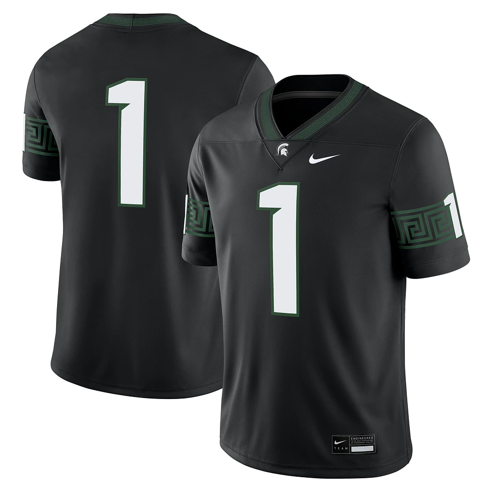 Maillot de match alternatif Nike noir pour homme des Spartans l'État du Michigan