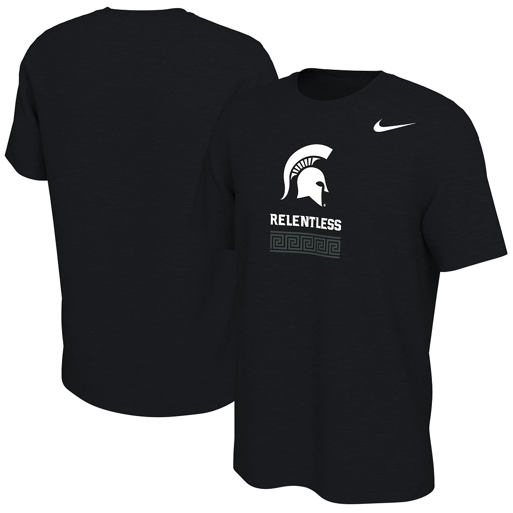 T-shirt alternatif Nike Michigan State Spartans pour homme, noir