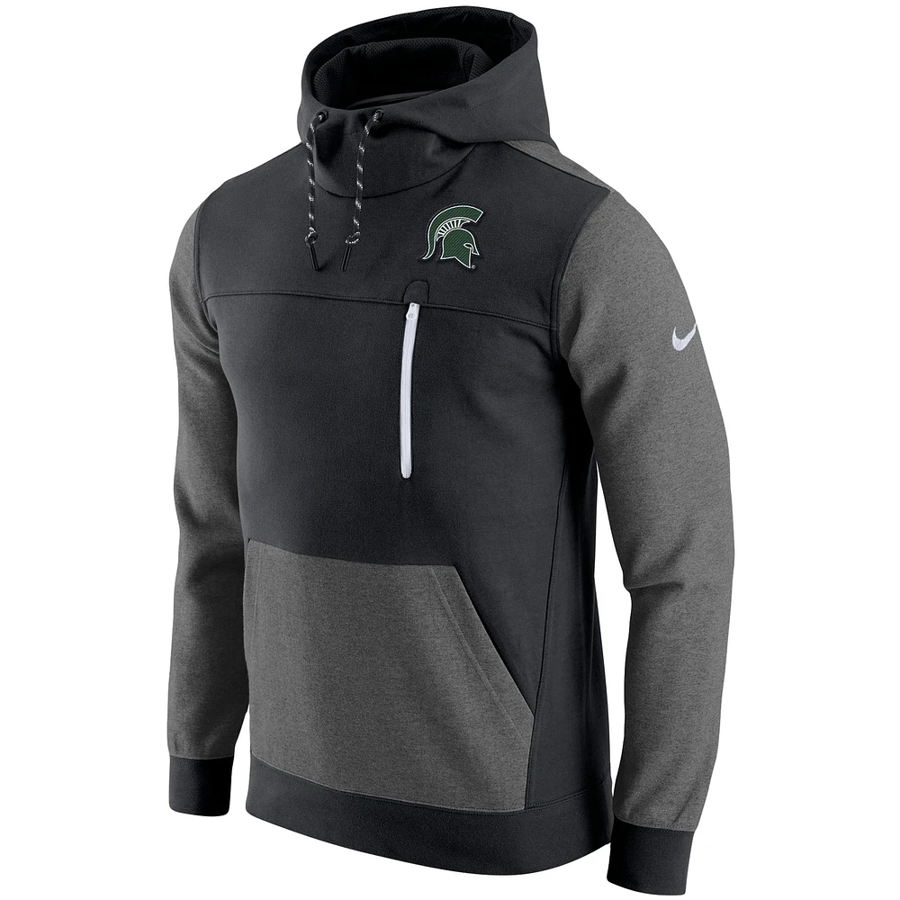 Men's Nike Black Michigan State Spartans AV-15 2.0 Slim Fit Pullover Hoodie