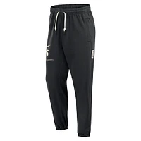 Men's Nike  Black Michigan State Spartans Basketball Travel Fleece Performance Pants