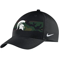 Casquette réglable Nike Black Michigan State Spartans Military Pack Camo Legacy91 pour homme