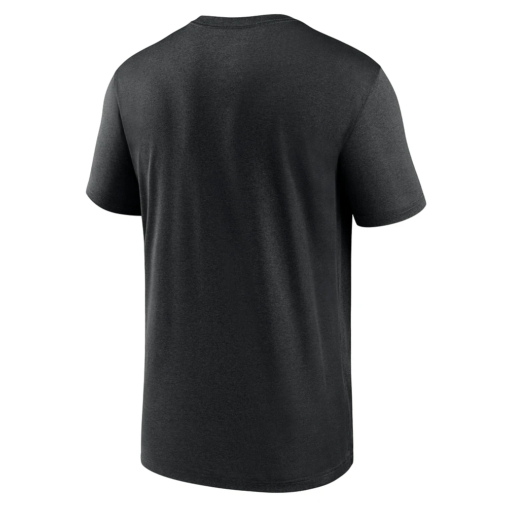 T-shirt Nike Michigan State Spartans noir avec logo principal Legend Performance pour homme