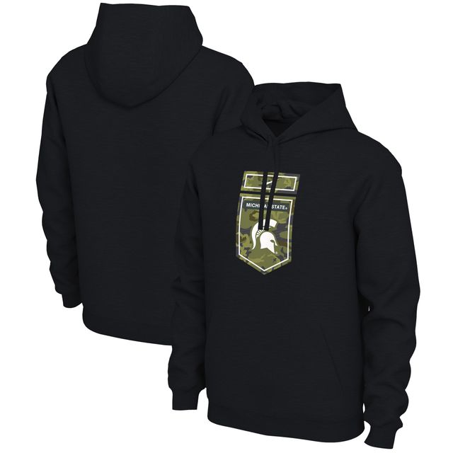 Chandail à capuchon enfiler et camouflage Nike Michigan State Spartans Veterans pour homme, noir