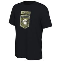 Men's Nike Black Michigan State Spartans Veterans Camo T-Shirt