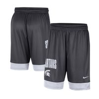 Men's Nike Charcoal/White Michigan State Spartans Fast Break Shorts