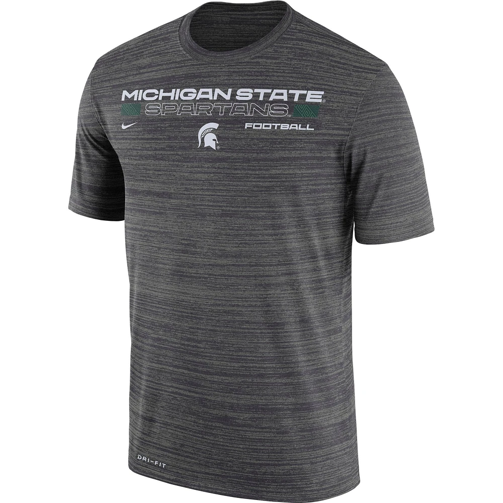 Men's Nike Charcoal Michigan State Spartans Velocity Legend Performance T-Shirt