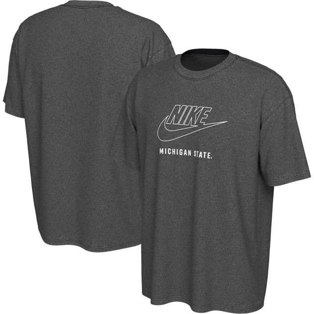 T-shirt Nike pour homme Michigan State Spartans délavé Max90 anthracite