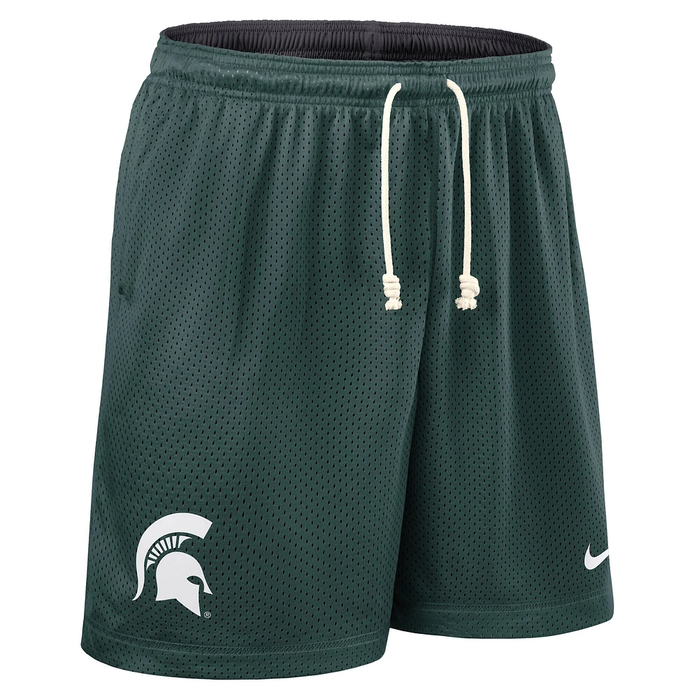 Short de performance réversible Nike Michigan State Spartans 2025 pour homme, vert/anthracite