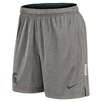 Short réversible Nike vert/gris chiné pour homme des Spartans de l'État du Michigan