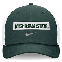 Men's Nike Green/White Michigan State Spartans 2024 Sideline Trucker Adjustable Hat