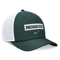 Men's Nike Green/White Michigan State Spartans 2024 Sideline Trucker Adjustable Hat