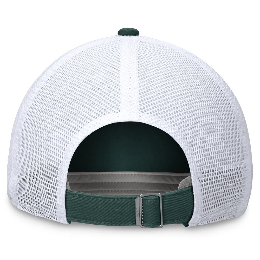 Casquette ajustable Michigan State Spartans Primetime Club Trucker Nike vert/blanc pour homme