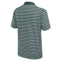 Men's Nike Green/White Michigan State Spartans Primetime Victory Striped Performance Polo