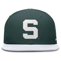 Men's Nike Green/White Michigan State Spartans Two-Tone Primetime Performance Fitted Hat