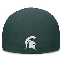 Men's Nike Green/White Michigan State Spartans Two-Tone Primetime Performance Fitted Hat