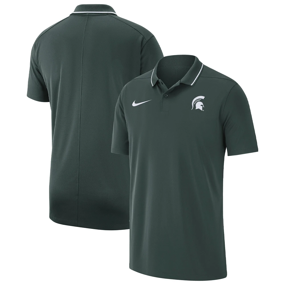 Polo de performance Nike State Spartans 2023 Coaches pour homme vert