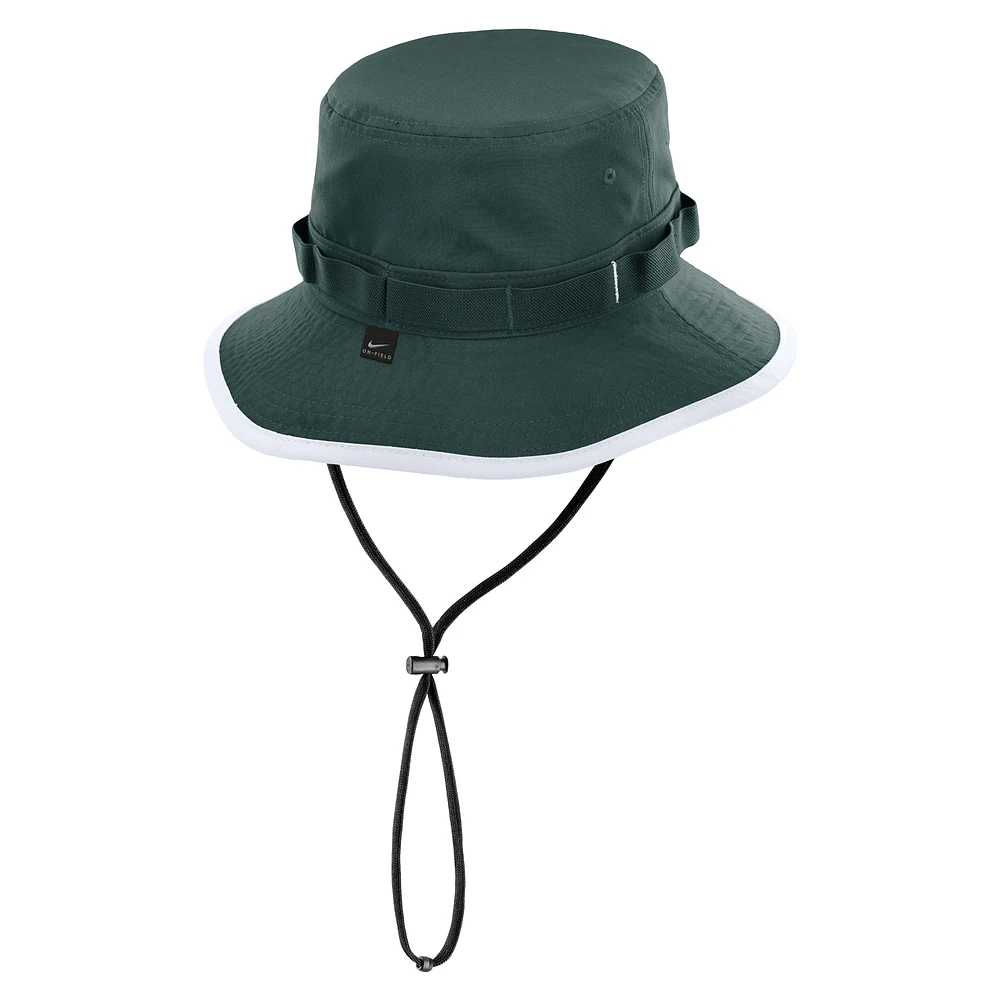 Men's Nike Green Michigan State Spartans 2024/25 On-Field Apex Performance Boonie Bucket Hat