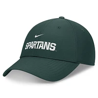 Casquette ajustable Nike Michigan State Spartans 2024/25 On-Field Club Performance pour homme Vert