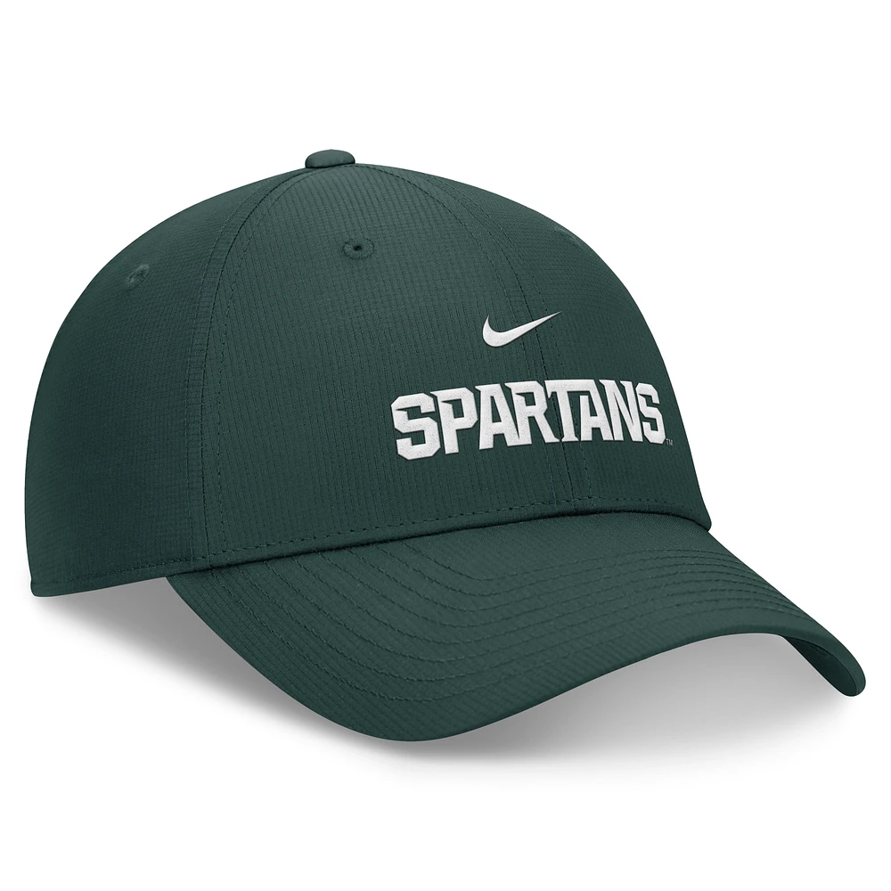 Casquette ajustable Nike Michigan State Spartans 2024/25 On-Field Club Performance pour homme Vert