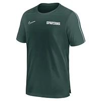 Men's Nike Green Michigan State Spartans 2024 Sideline Coach Performance Top