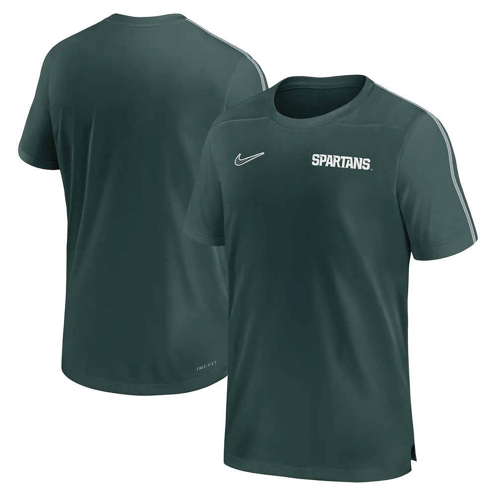 Haut de performance Nike State Spartans 2024 Sideline Coach pour homme vert