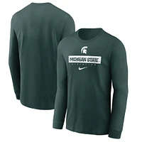 Men's Nike Green Michigan State Spartans 2024 Sideline Legend Performance Long Sleeve T-Shirt