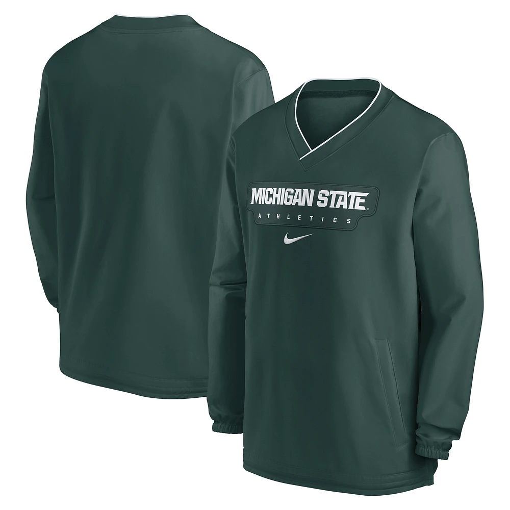 Coupe-vent Nike Michigan State Spartans 2024 Sideline pour homme, vert